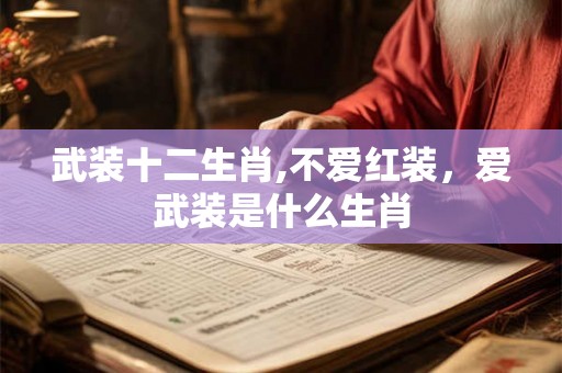 武装十二生肖,不爱红装，爱武装是什么生肖