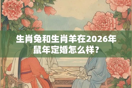 生肖兔和生肖羊在2026年鼠年定婚怎么样？