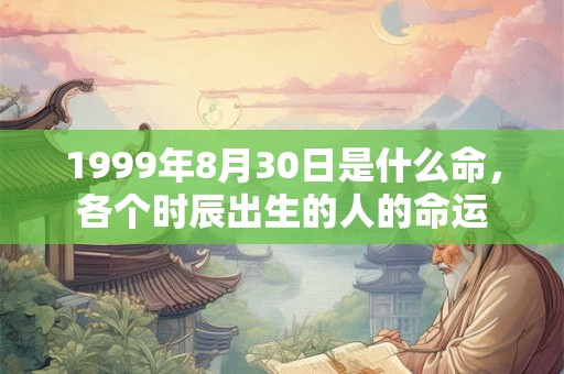 1999年8月30日是什么命,各个时辰出生的人的命运 1999年8月30日是什么命,各个时辰出生的人的命运