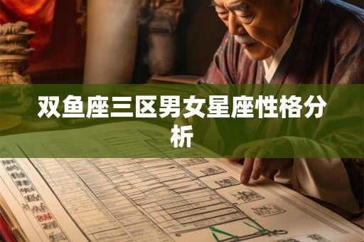 双鱼座三区男女星座性格分析 双鱼座三区男女星座性格分析