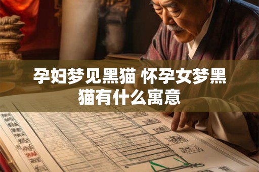 孕妇梦见黑猫 怀孕女梦黑猫有什么寓意