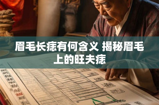 眉毛长痣有何含义 揭秘眉毛上的旺夫痣