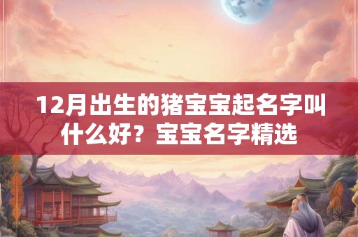 12月出生的猪宝宝起名字叫什么好？宝宝名字精选
