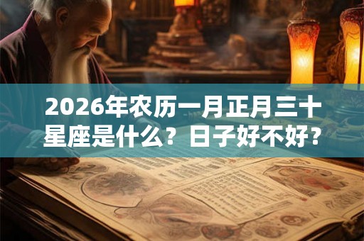 2026年农历一月正月三十星座是什么？日子好不好？