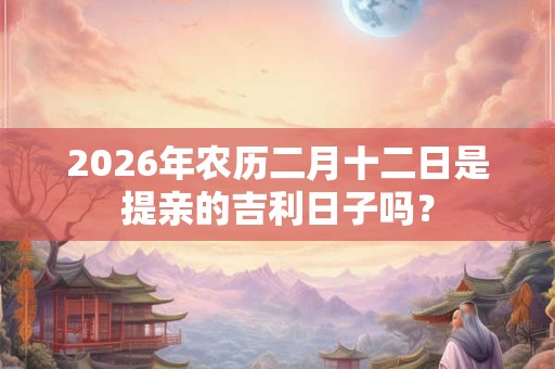 2026年农历二月十二日是提亲的吉利日子吗？