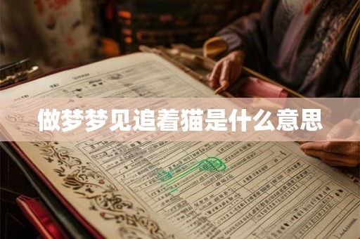 做梦梦见追着猫是什么意思