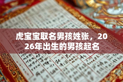 虎宝宝取名男孩姓张，2026年出生的男孩起名