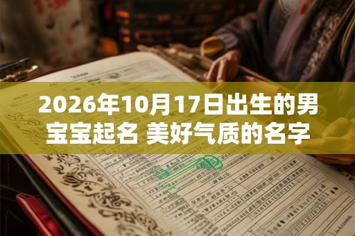 2026年10月17日出生的男宝宝起名 美好气质的名字