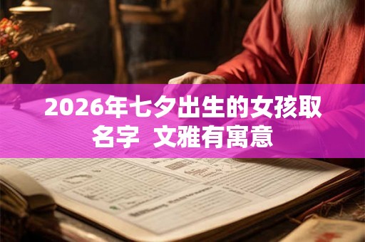 2026年七夕出生的女孩取名字  文雅有寓意