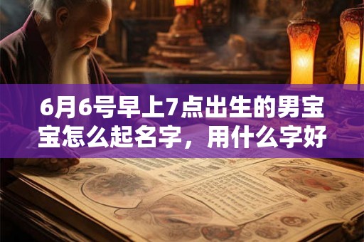 6月6号早上7点出生的男宝宝怎么起名字，用什么字好