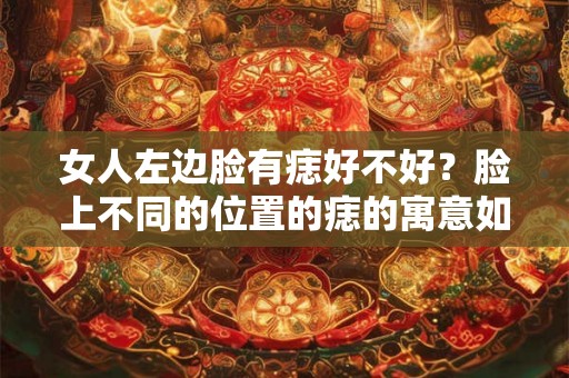 女人左边脸有痣好不好？脸上不同的位置的痣的寓意如何？