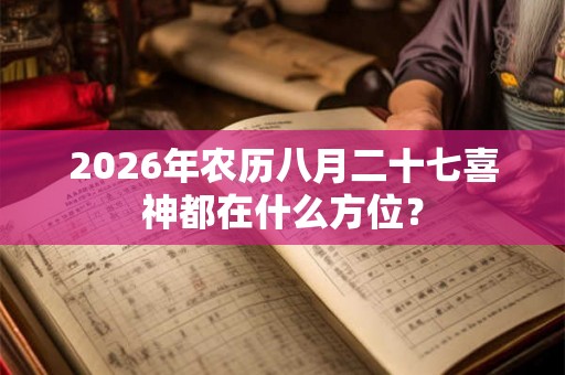 2026年农历八月二十七喜神都在什么方位？
