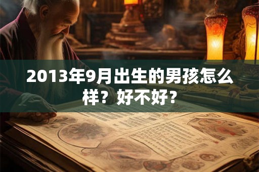 2013年9月出生的男孩怎么样？好不好？
