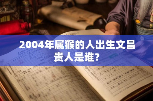 2004年属猴的人出生文昌贵人是谁？