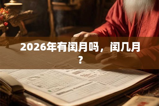 2026年有闰月吗,闰几月? 2026年有闰月吗,闰几月?