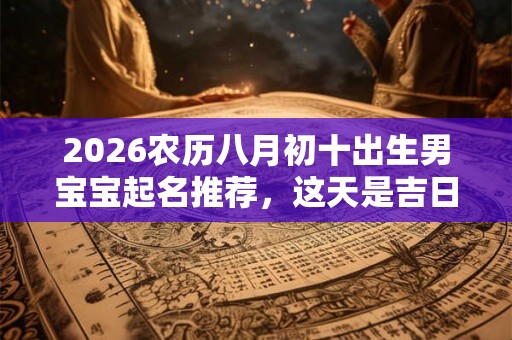 2026农历八月初十出生男宝宝起名推荐，这天是吉日吗？