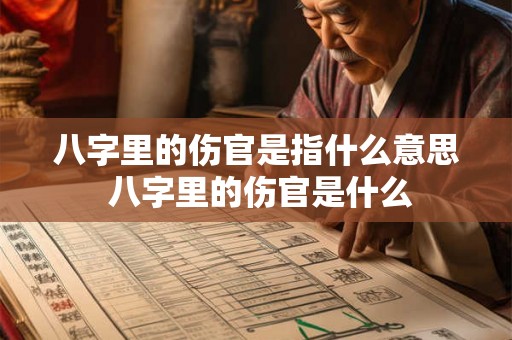 八字里的伤官是指什么意思 八字里的伤官是什么
