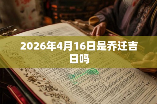 2026年4月16日是乔迁吉日吗