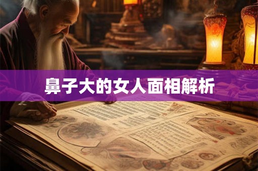 鼻子大的女人面相解析