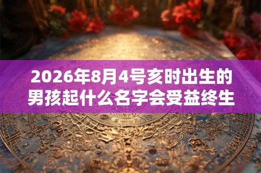 2026年8月4号亥时出生的男孩起什么名字会受益终生 2026年8月4号亥时出生的男孩起什么名字会受益终生