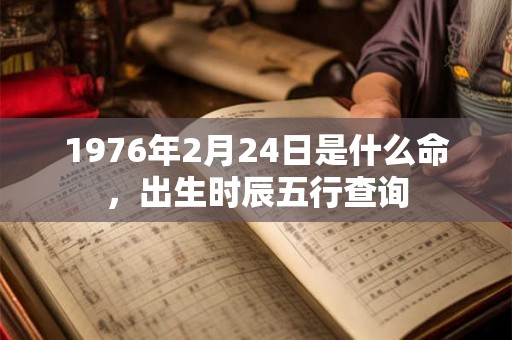 1976年2月24日是什么命，出生时辰五行查询