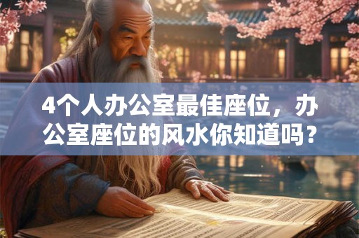 4个人办公室最佳座位，办公室座位的风水你知道吗？