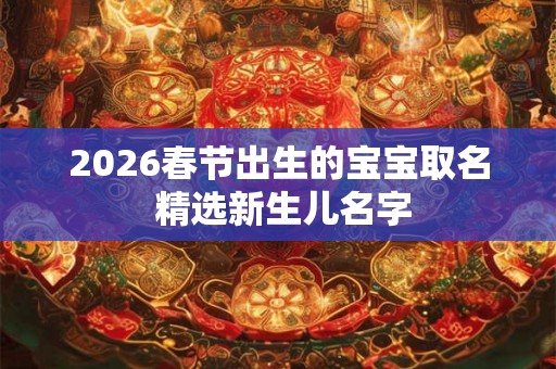 2026春节出生的宝宝取名 精选新生儿名字 2026春节出生的宝宝取名 精选新生儿名字