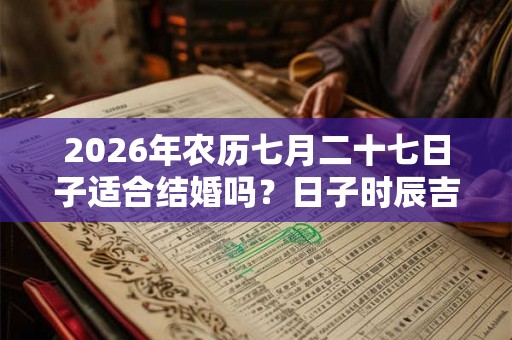 2026年农历七月二十七日子适合结婚吗?日子时辰吉凶? 2026年农历七月二十七日子适合结婚吗?日子时辰吉凶?
