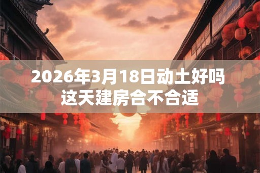 2026年3月18日动土好吗 这天建房合不合适