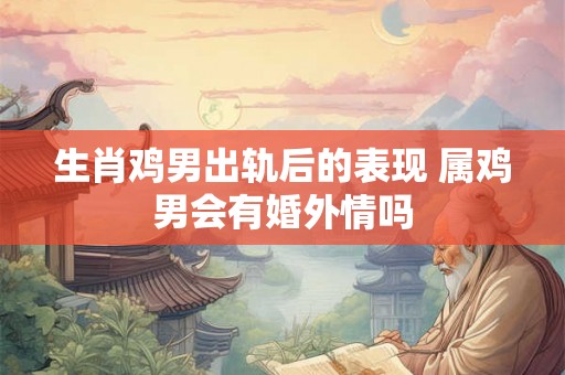 生肖鸡男出轨后的表现 属鸡男会有婚外情吗