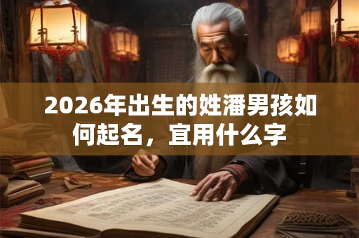 2026年出生的姓潘男孩如何起名，宜用什么字