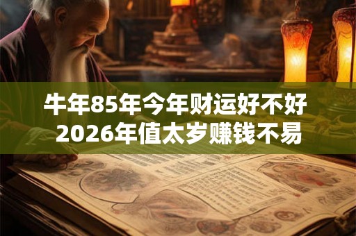 牛年85年今年财运好不好 2026年值太岁赚钱不易