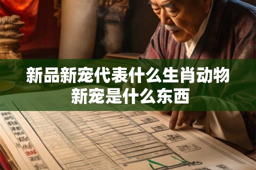 新品新宠代表什么生肖动物 新宠是什么东西