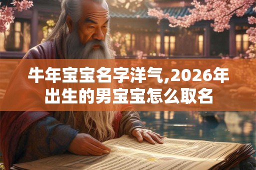 牛年宝宝名字洋气,2026年出生的男宝宝怎么取名