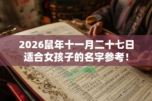 2026鼠年十一月二十七日适合女孩子的名字参考！