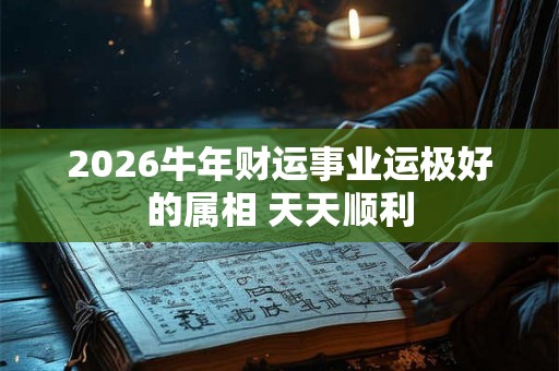 2026牛年财运事业运极好的属相 天天顺利 2026牛年财运事业运极好的属相 天天顺利