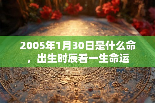 2005年1月30日是什么命，出生时辰看一生命运