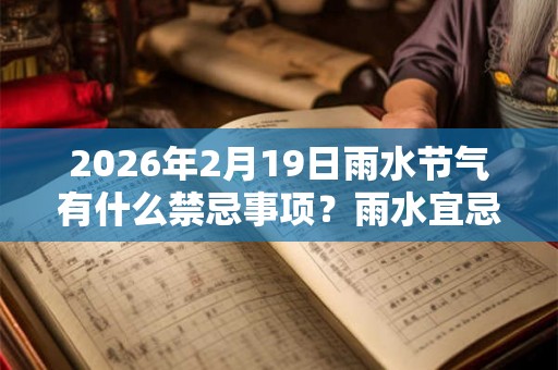 2026年2月19日雨水节气有什么禁忌事项？雨水宜忌有哪些？