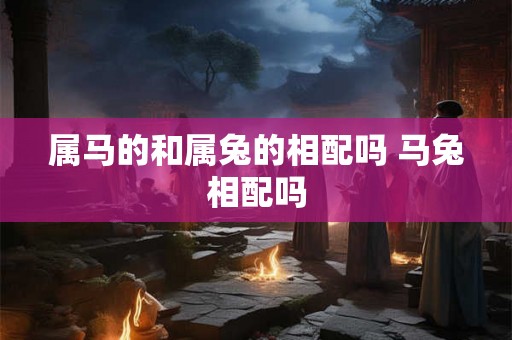 属马的和属兔的相配吗 马兔相配吗