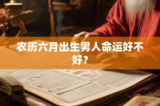 农历六月出生男人命运好不好？