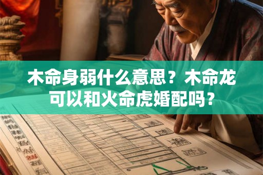 木命身弱什么意思?木命龙可以和火命虎婚配吗? 木命身弱什么意思?木命龙可以和火命虎婚配吗?