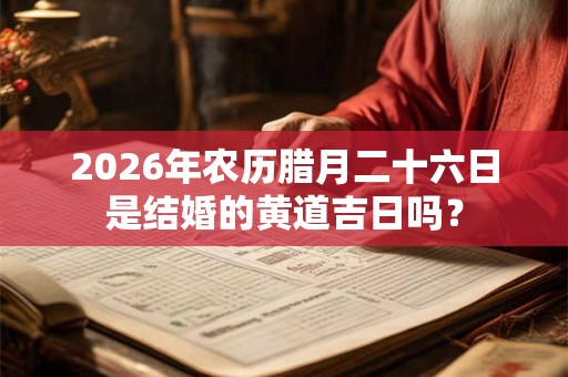 2026年农历腊月二十六日是结婚的黄道吉日吗? 2026年农历腊月二十六日是结婚的黄道吉日吗?