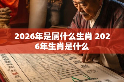 2026年是属什么生肖 2026年生肖是什么