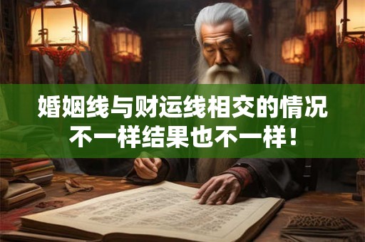 婚姻线与财运线相交的情况不一样结果也不一样！