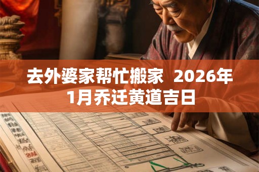 去外婆家帮忙搬家  2026年1月乔迁黄道吉日