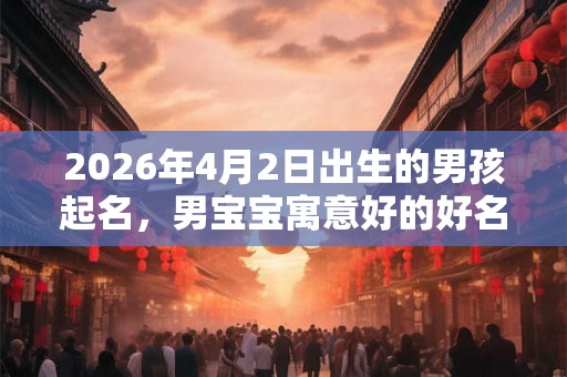 2026年4月2日出生的男孩起名，男宝宝寓意好的好名字推荐
