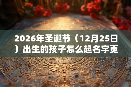2026年圣诞节（12月25日）出生的孩子怎么起名字更好？