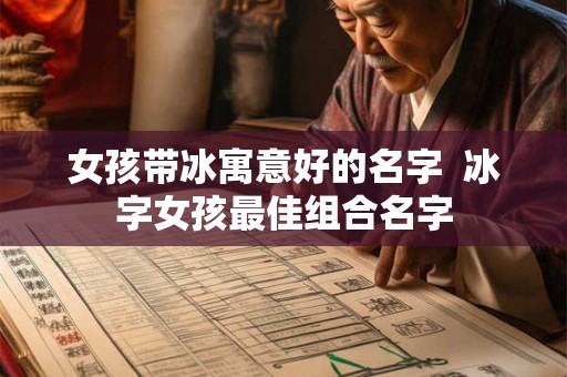 女孩带冰寓意好的名字  冰字女孩最佳组合名字
