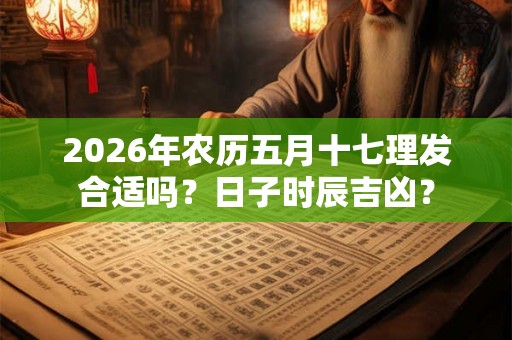 2026年农历五月十七理发合适吗？日子时辰吉凶？