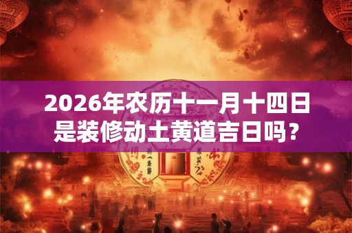 2026年农历十一月十四日是装修动土黄道吉日吗？